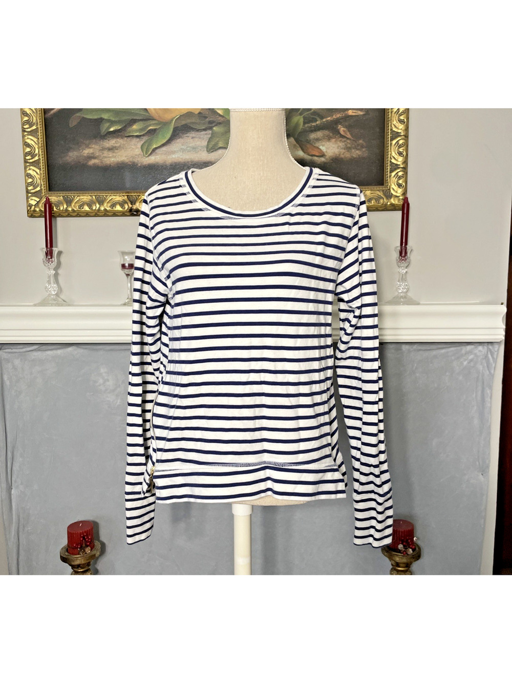 Stella & Dot Striped Blouse Size Large